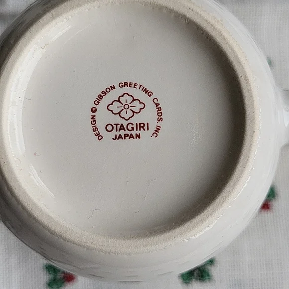 Vintage Gibson Greetings Otagiri Japan Serving Tray & 4 Mugs - Picture 6 of 6